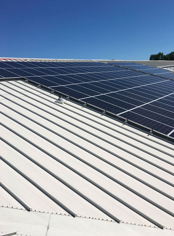 Richmond Public Schools Roof Array Closeup