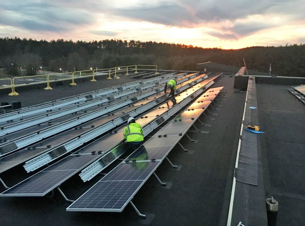 Augusta County Solar Roof Sunset
