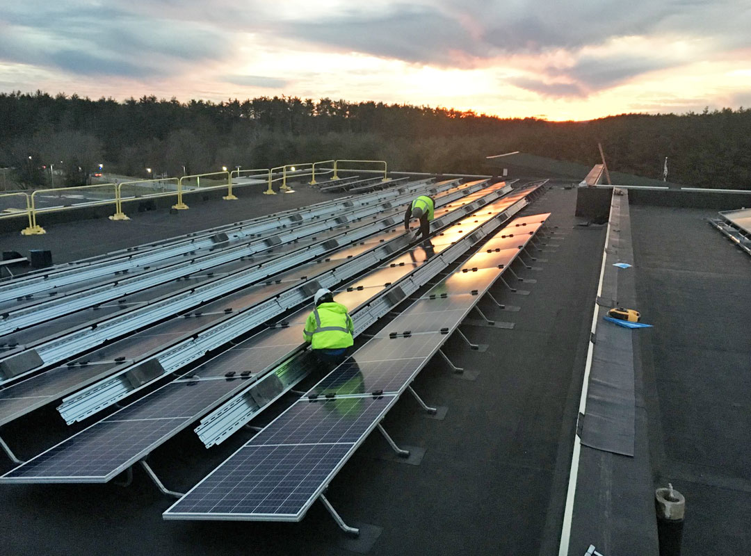 Augusta County Solar Roof Sunset