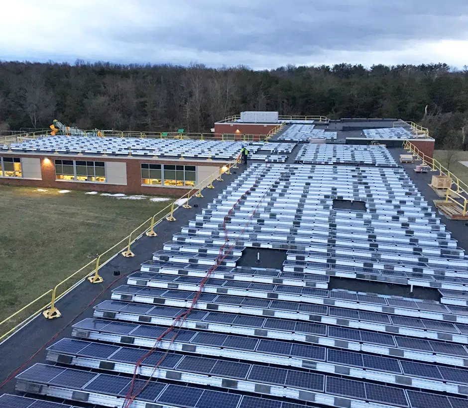Augusta County Solar Roof Evening