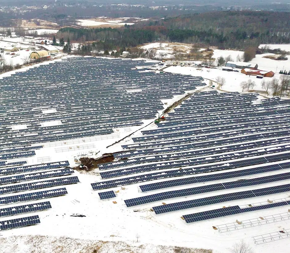 Denmark Solar Panels Snow