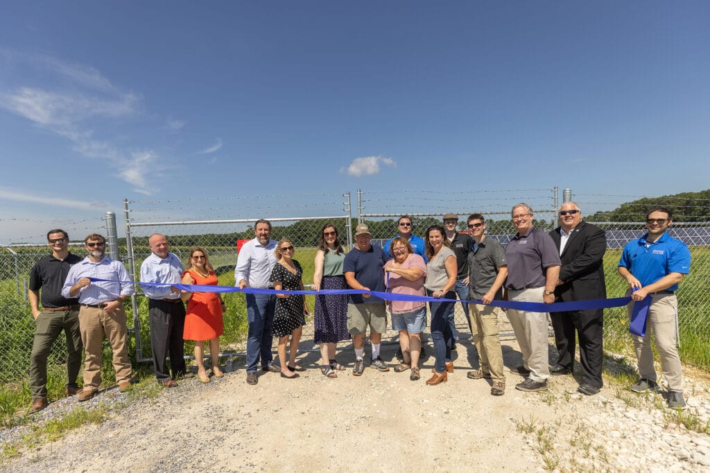 ribbon cutting new community solar project