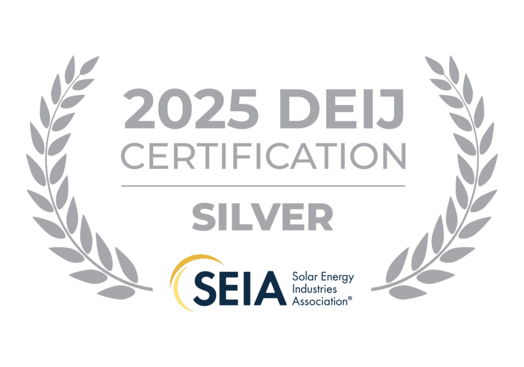 We are proud to announce that we are Silver Certified in Solar Energy Industries Association's Diversity, Equity, Inclusion & Justice Certification Program